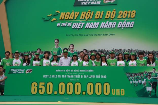 Tại ngày hội Nestlé Milo đã trao tài trợ thiết bị tập luyện thể thao giá trị 650 triệu đồng cho các cơ sở giáo dục của Hà Nội Tại ngày hội Nestlé Milo đã trao tài trợ thiết bị tập luyện thể thao giá trị 650 triệu đồng cho các cơ sở giáo dục của Hà Nội