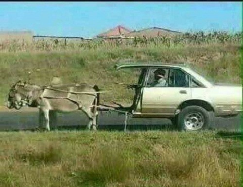 Xe thô sơ thời hiện đại.