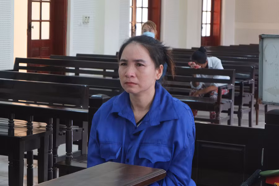 Bị cáo Hà Thị Thanh tại phiên tòa. (Ảnh: Phạm Tâm)