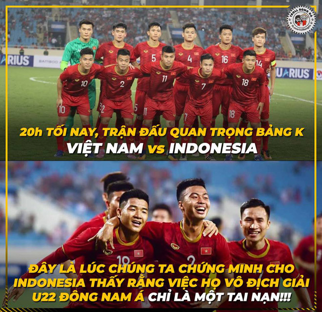 Ảnh chế U23 Việt Nam trước trận "đại chiến" với U23 Indonesia hình ảnh 1 anh che u23 viet nam truoc tran "dai chien" voi u23 indonesia hinh anh 1