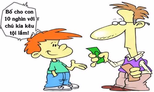 Bố tưởng bở con trai có lòng thương người