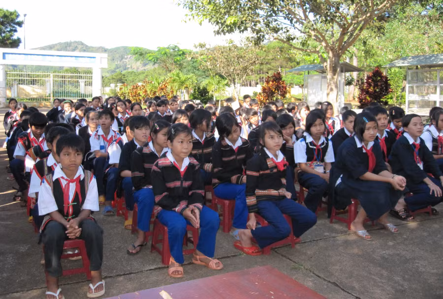 Học sinh là người dân tộc thiểu số ở Gia Lai luôn chiếm một tỷ lệ lớn.