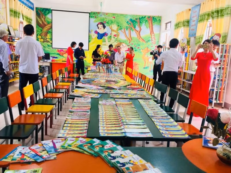 Hệ thống thư viện ở các trường tiểu học được đầu tư khang trang.