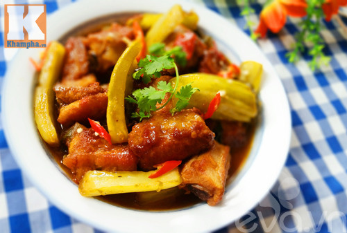 món ngon, sườn rang muối, sườn rim, cách chế biến,