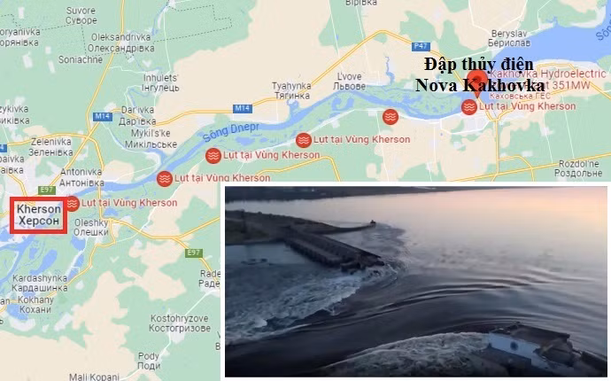 Vụ phá đập Kakhovka, Nga nói 'mặt trời đang mọc đằng tây'