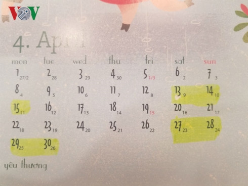 chi tiet lich nghi gio to hung vuong, ngay 30/4, mung 1/5 hinh 1