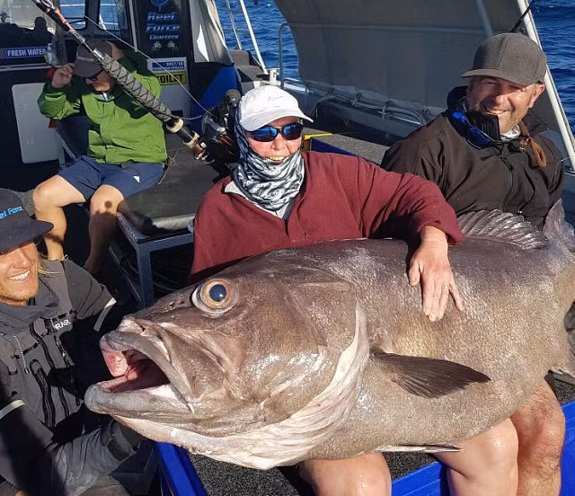 Sốc: Nữ ngư dân câu được cá khổng lồ to bằng ghế sofa - Hình 1