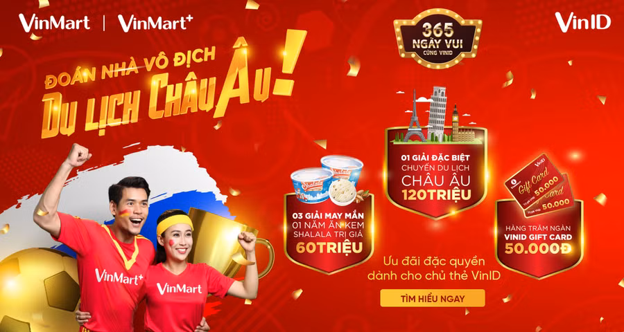 Chuyến du lịch Châu Âu 9 ngày trị giá 120 triệu đồng đang chờ chủ thẻ VinID tại VinMart&VinMart+