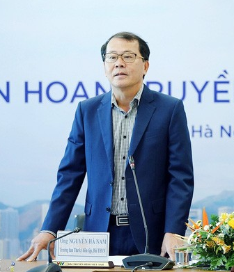 Ông Nguyễn Hà Nam - Phó trưởng ban thường trực liên hoan thông tin tại buổi họp báo. Ảnh: BTC