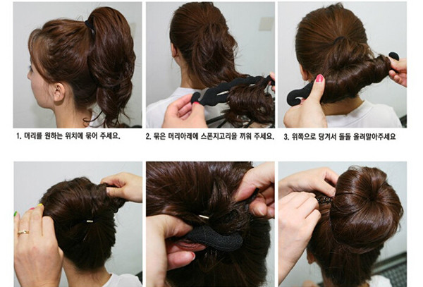 1. Dụng cụ búi tóc: Miếng mút hoặc nhựa dài, có móc gài này giúp các cô gái búi tóc thành vòng tròn gọn gàng, đẹp mắt mà lại cực nhanh. 10-phat-minh-doc-dao-giup-viec-lam-dep-toc-de-hon-bao-gio-het