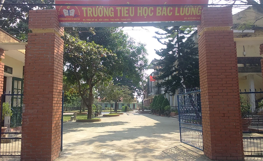 Trường tiểu học Bắc Lương, xã Bắc Lương, huyện Thọ Xuân (Thanh Hóa). Ảnh: Nguyễn Quỳnh