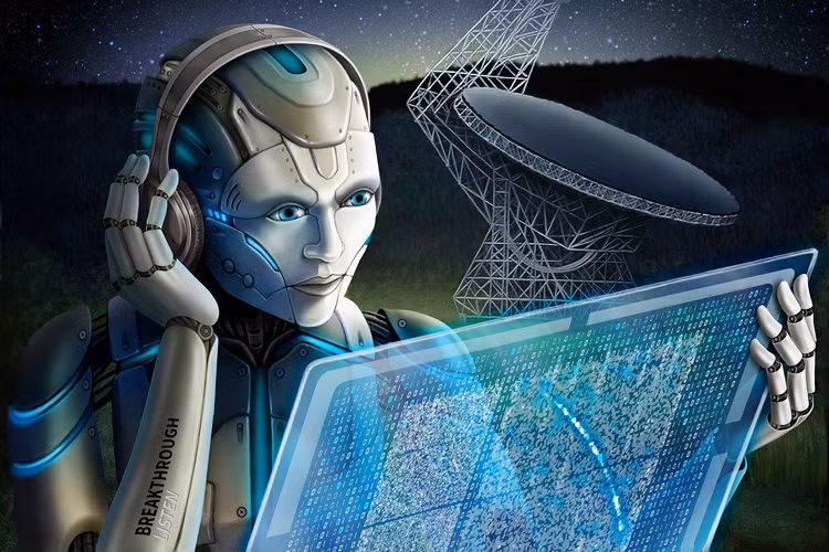 Dự án “Sáng kiến nghe đột phá” nhằm đào tạo trí tuệ nhân tạo (AI) vào các bộ dữ liệu khổng lồ với hy vọng khám phá các tín hiệu từ một nền văn minh ngoài Trái đất. Ảnh: Breakthrough Listen 