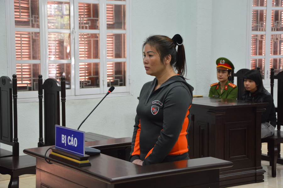 Bị cáo Hà tại phiên tòa. Bị cáo Hà tại phiên tòa.