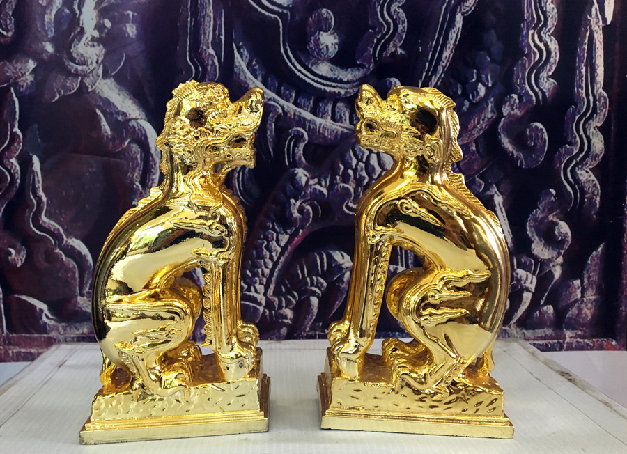 Một trong những mẫu sáng tạo và hiện vật nghê được trưng bày