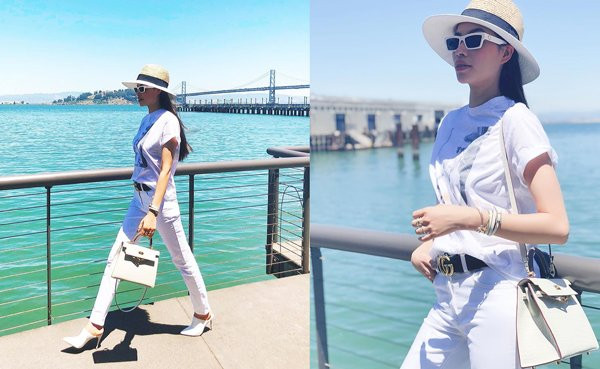 Phạm Hương đơn giản năng động với quần jean và áo sơmi ảnh 8 khong con vay ao dinh ket lua la, pham huong don gian nang dong voi quan jean va ao somi - 9