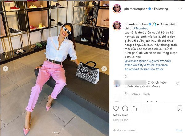 Phạm Hương đơn giản năng động với quần jean và áo sơmi ảnh 2 khong con vay ao dinh ket lua la, pham huong don gian nang dong voi quan jean va ao somi - 3