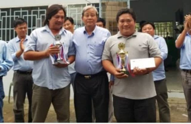 Quang cảnh lãnh đạo Công ty TNHH MTV Khai thác và Chế biến đá An Giang được cho là tại cuộc thi "Tửu vương chi bảo" vào ngày 16/8 vừa qua.