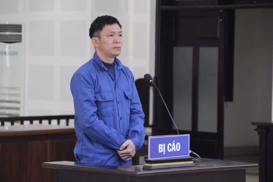 Bị cáo Vũ Văn Toán tại phiên tòa ngày 22/12. 