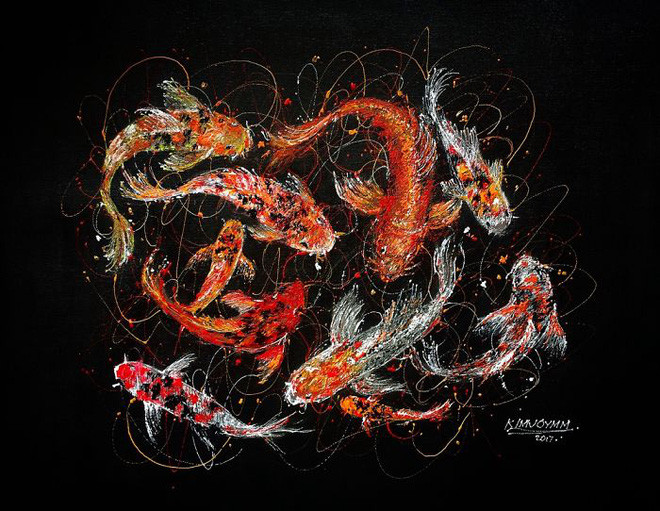 Độc đáo những bức tranh được vẽ bằng bơm kim tiêm - Ảnh 9.