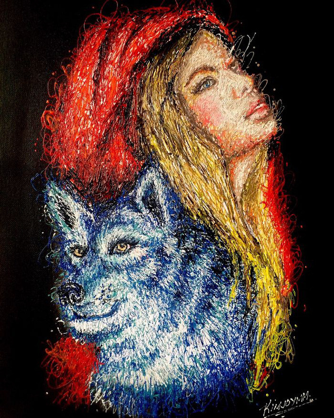 Độc đáo những bức tranh được vẽ bằng bơm kim tiêm - Ảnh 7.