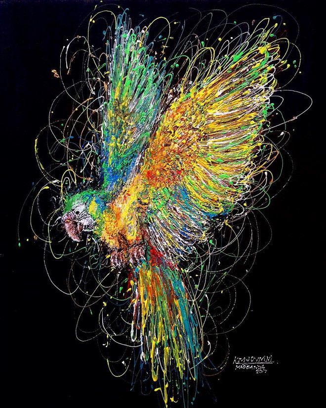 Độc đáo những bức tranh được vẽ bằng bơm kim tiêm - Ảnh 5.