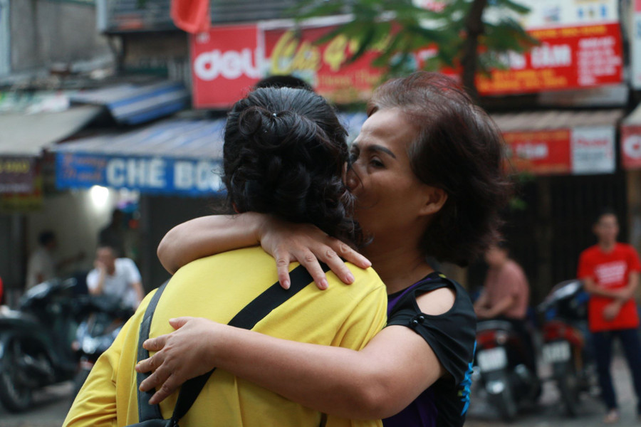 "Bình tĩnh, tự tin con nhé...". "Bình tĩnh, tự tin con nhé...".