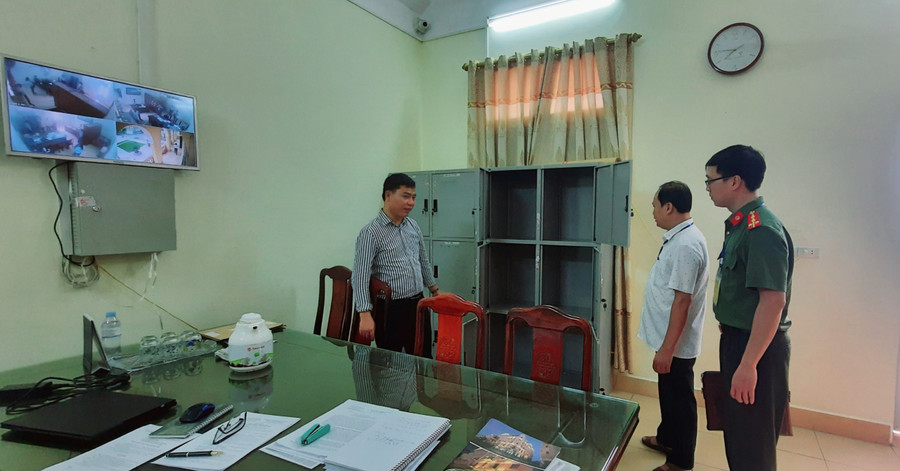 Phòng lưu trữ đề thi, bài thi của thí sinh tại Trường THPT Lương Thế Vinh (Vụ Bản, Nam Định).