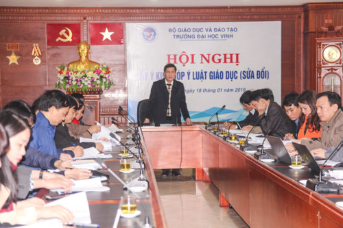 Hội thảo lấy ý kiến góp ý cho Dự thảo Luật Giáo dục (sửa đổi) tại ĐH Vinh Hội thảo lấy ý kiến góp ý cho Dự thảo Luật Giáo dục (sửa đổi) tại ĐH Vinh