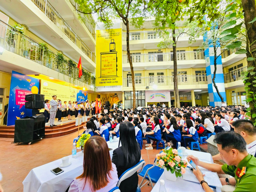 Hoạt động tuyên truyền mang nhiều ý nghĩa để học sinh trang bị các kiến thức về tác hại của thuốc lá.