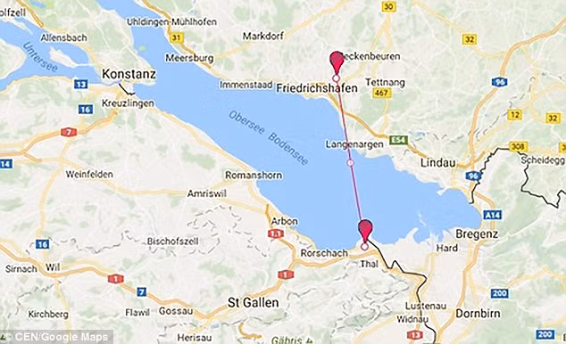 Chỉ mất 8 phút để bay từ St. Gallen, Thuỵ Sĩ đến Friedrichshafen ở Đức