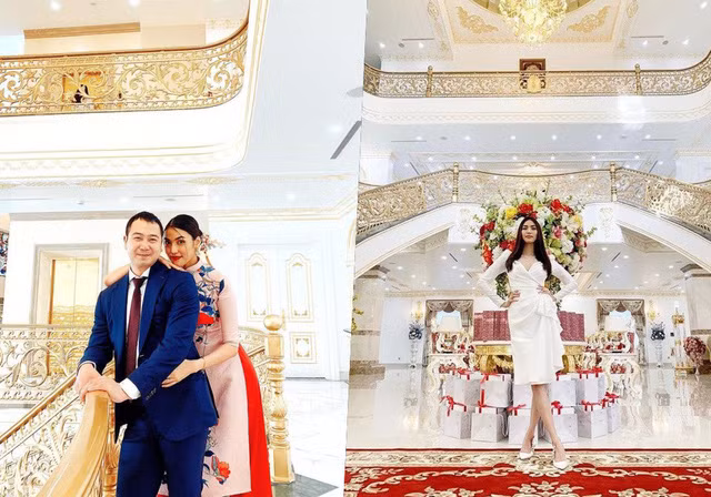 Nơi ở cũng cả hai vợ chồng cũng lộng lẫy, đẳng cấp và sang trọng. Vẫn biết nhà chồng hoa khôi rất có tiềm lực về kinh tế nhưng cho đến hiện tại, dư luận mới được chiêm ngưỡng không gian lộng lẫy bên trong không gian sống xa hoa. 