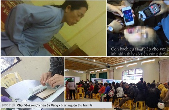 Chùa Ba Vàng tổ chức tổ chức gọi vong, cho rằng "vong báo oán" thu tiền của phật tử để giải nghiệp.