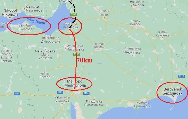 Vượt qua gần 70km chiều sâu phòng thủ của Nga để tiến tới Melitopol là điều cực kỳ khó khăn với Quân đội Ukraine