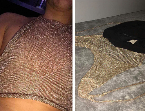 Người yêu cũ gửi cho Aimee hình chụp anh ta mặc đồ của cô. Người yêu cũ gửi cho Aimee hình chụp anh ta mặc đồ của cô.