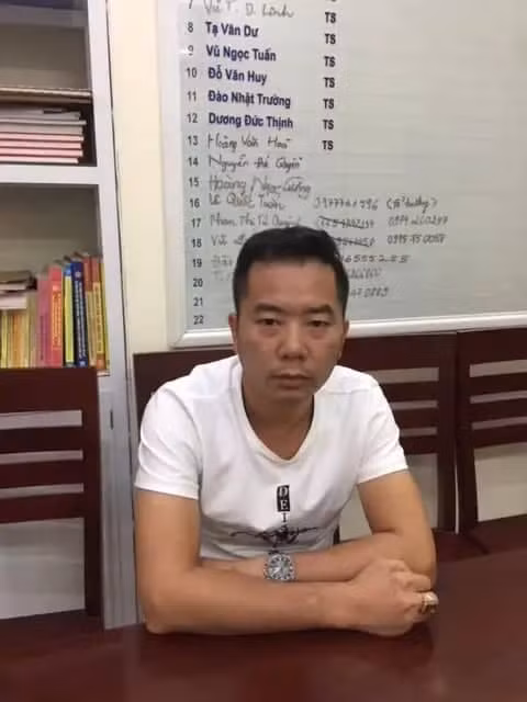 Các đối tượng trong đường dây đánh bạc dưới hình thức cá độ bóng qua qua mạng internet, ảnh: anhp