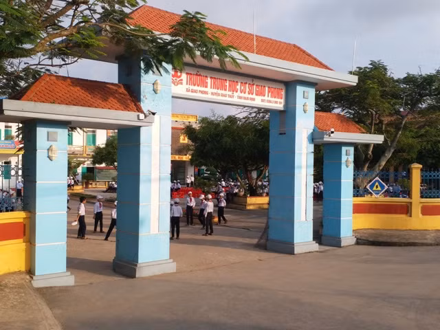 Ngôi trường THCS Giao Phong, huyện Giao Thủy, tỉnh Nam Định hôm nay