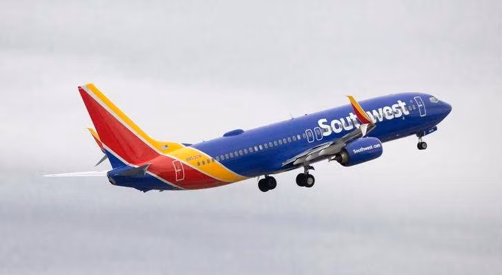 Máy bay của hãng hàng không giá rẻ Mỹ Southwest Airlines (Ảnh: Getty).