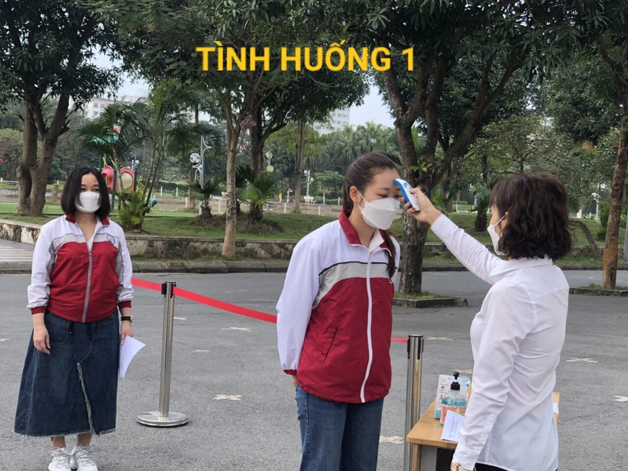 Ngành giáo dục huyện Gia Lâm đã hoàn thành công tác diễn tập phương án đón học sinh đi học lại sau Tết 2022.