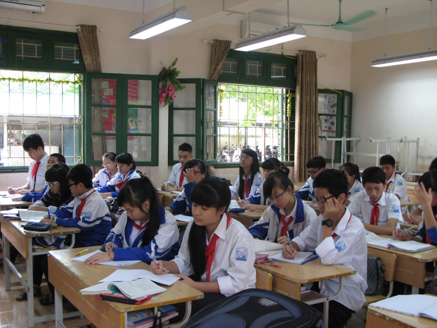Học tiếp lên THPT vẫn là luồng chủ yếu mà học sinh THCS hướng tới. Ảnh: Thanh Long Học tiếp lên THPT vẫn là luồng chủ yếu mà học sinh THCS hướng tới. Ảnh: Thanh Long