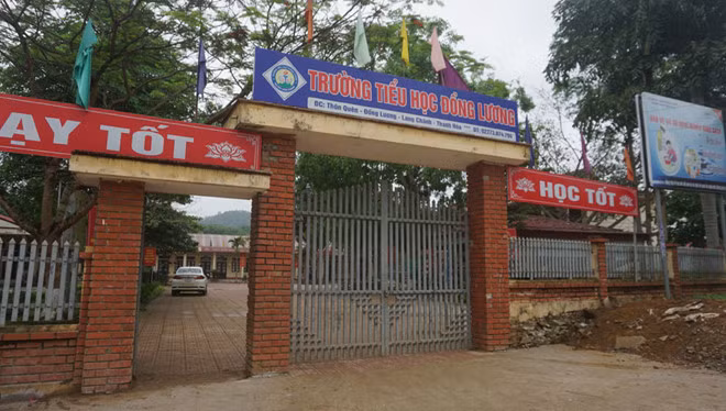 Trường tiểu học Đồng Lương (Thanh Hóa), nơi xảy ra vụ loạn sát học sinh gây hoang mang dư luận