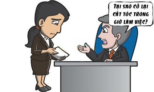 Sếp bất ngờ trước lý do nhân viên cắt tóc trong giờ làm việc