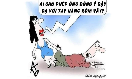 Chồng tạo điều kiện cho hàng xóm hôn vợ