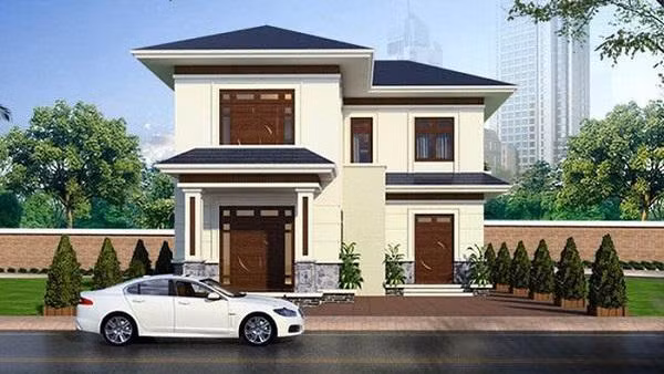 cac mau nha dep 2 tang gia re, dep rung roi cho gia dinh dong nguoi o thoai mai - 14