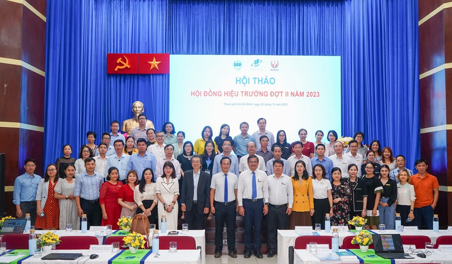 Các đại biểu tham gia Hội thảo " Hội đồng Hiệu trưởng đợt II - năm 2023".