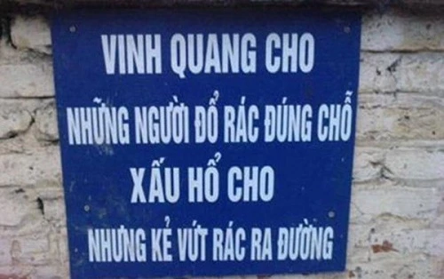 Những biển cấm đổ rác "chất nhất Việt Nam"