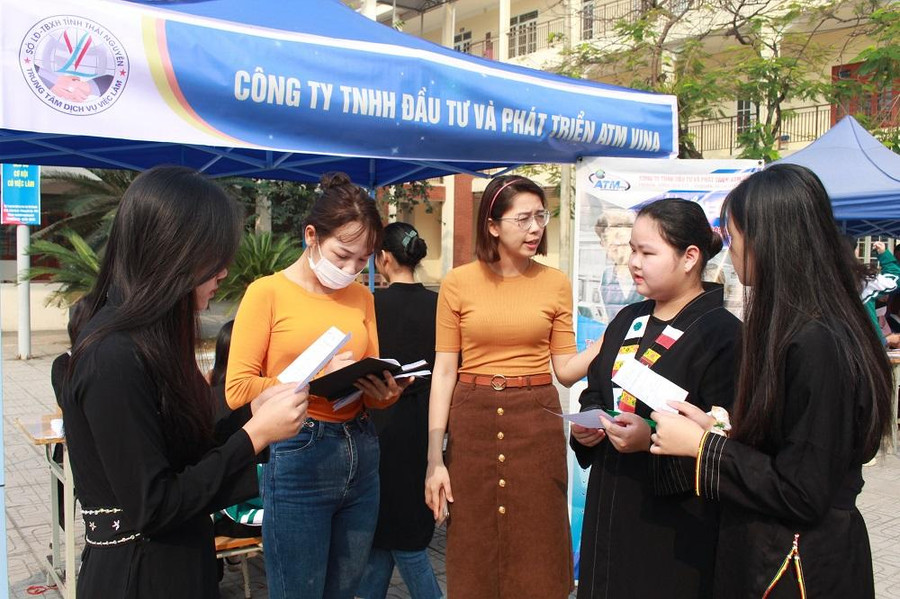 Học sinh trường PT Dân tộc Nội trú Thái Nguyên tìm hiểu thông tin về thị trường lao động. Học sinh trường PT Dân tộc Nội trú Thái Nguyên tìm hiểu thông tin về thị trường lao động.