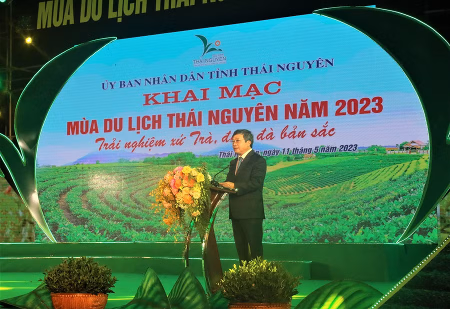 Ông Đoàn Văn Việt, Thứ trưởng Bộ Văn hóa, Thể thao và Du lịch phát biểu tại chương trình.