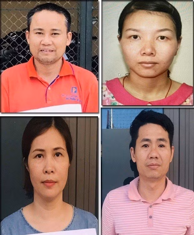 4 người trong đường dây cho vay nặng lãi bị bắt giữ. (Ảnh: CATH).