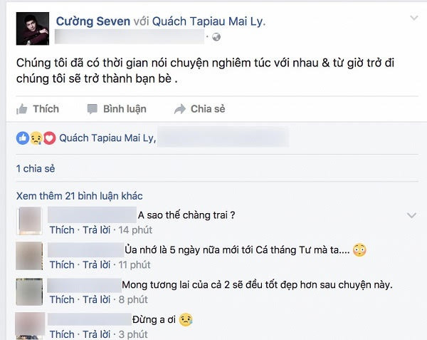 Cường Seven và MLee: Chuyện tình đẹp, êm đềm, nhưng... bất ngờ chia tay ảnh 10 Cường Seven và MLee: Chuyện tình đẹp, êm đềm, nhưng... bất ngờ chia tay ảnh 10