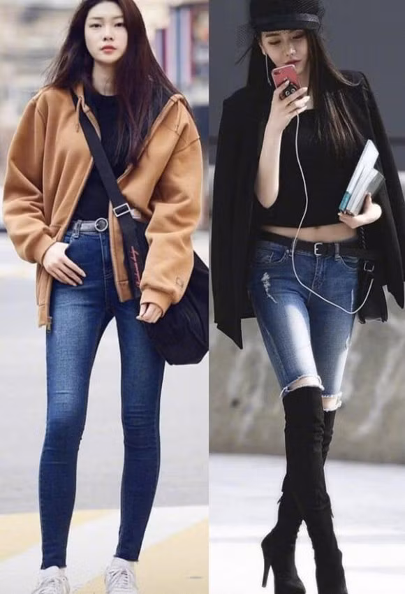 trang phục, trang phục mùa thu, quần jeans, cách kết hợp quần jeans